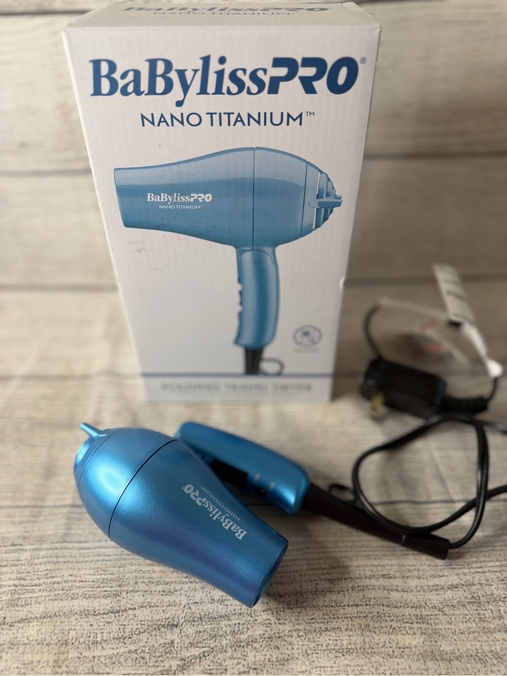 BaBylissPRO Nano Titanium Travel Hair Dryer,